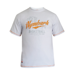 Tričko pánské nápis Basketball Nymburk - bílé